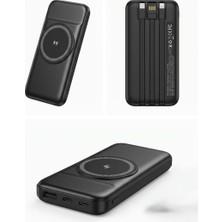 Teknovari 10.000 Mah Kendinden Kablolu & Magsefeli & Standlı Powerbank
