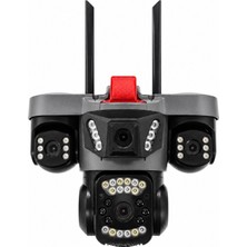 Viva Vıva WIFI-814 16MP 4 Kameralı Wifi Ptz Güvenlik Kamerası Aı Hareket Takip Gece Görüşlü Hieasy