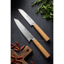 Castle Elit Serisi Mutfak Bıçak Seti Et Balık Ekmek Sebze Kıyma Şef Bıçak Seti 2 Li Set (MFT-7412)