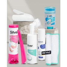 Kadın Beyaz Spor Ayakkabı Bakım Seti ( Boya & Deodorant & Köpük & Jel )