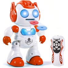 Mj Toys Uzaktan Kumandalı Disk Atan Sesli Işıklı Renkli Sevimli Robot Disk Fırlatan Robot Oyuncak Robot