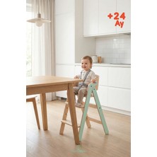 Mamatoyz Foldable Mychair Only Chair - Doğal Ahşap - Portatif Mama Sandalyesi Sadece Sandalyesi - Mint Rengi 