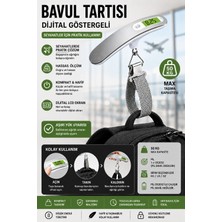 Ecuy Dijital Bavul Tartısı LCD Ekranlı Taşınabilir Kompakt Hassas El Tartısı 50 kg Kapasiteli
