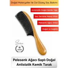 Svein #tarak Doğal Antistatik Kemik Tarak Pelesenk Ağacı Saplı El Işçiliği Saç Bakım Tarağı Masaj Etkili Düğüm Açıcı Elektriklenme Önleyici Sağlıklı Parlak Saç Profesyonel Bakım Aksesuarı