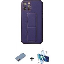 Pileli Store Pilelistore™ iPhone 12 Pro Kılıf Akış Doku - Siyah 3D Antistatik Seramik Nano Ekran Koruyucu + Shine Kamera Lens Koruma Cam - Pe