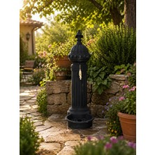 Merkez Fırsatı 115 cm Çeşme Döküm Çeşme - Bahçe Çeşmesi - Istiridye Döküm Bahçe Garden