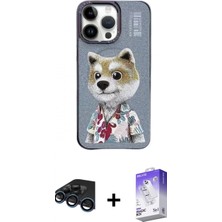 Pileli Store Pilelistore™ iPhone 15 Pro Kılıf Siluet Modern Özel Seri - Siyah Bilvis 5in1 3D Magic Cam Ekran Koruyucu + Raze Metal Kamera Lens - Lt