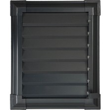 50 x 55 Alüminyum Antrasit Gri Banyo Wc Havalandırma Panjuru