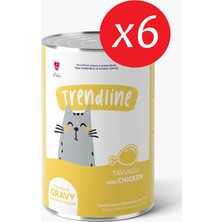 Trendline Trendlıne Konserve Sos Içinde Et Parçacıklı Tavuklu Yetişkin Kedi Maması 400 G*6 Adet