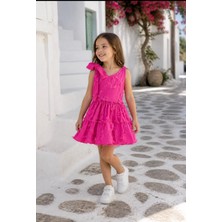 Lolli Boom Kids Kız Çocuk Omuzdan Bağlamalı Katlı Elbise