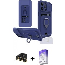Pileli Store Pilelistore™ iPhone 13 Pro Max Kılıf Vadi Form Prime - Siyah Bilvis 5in1 3D Magic Cam Ekran Koruyucu + Raze Metal Kamera Lens - Gd