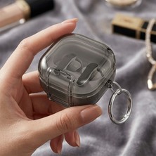 Caseonn Samsung Galaxy Buds 4 Kılıf Stand Özellikli Kilitli Mika Koruma Füme
