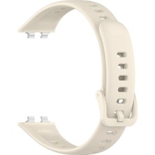 Caseonn Huawei Band 11 Kordon Tam Korumalı Spor Silikon Kordon Kayış Bej