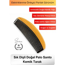 Svein #tarak El Işçiliği Sık Dişli Doğal Kemik Tarak Palo Santo Aromalı Antistatik Saç Bakım Tarağı Masaj Etkili Kompakt Sapsız Düğüm Açıcı Elektriklenme Önleyici Parlak Görünüm Aksesuar