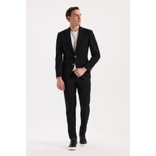 Jakamen Siyah Comfort Fit Beli Lastikli Esnek Spor Jogger Pantolon