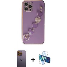 Pileli Store Pilelistore™ iPhone 12 Pro Max Kılıf Nova Işık Prime - Siyah 3D Antistatik Seramik Nano Ekran Koruyucu + Neon Fosforlu Kamera Lens - Sı