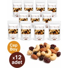 Farmio 12'li Cep Boy Deluxe Mix - (Kavrulmuş Karışık Kuruyemiş) 12 x 40GR Cep Boy Hafif Atıştırmalık