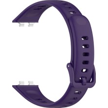 Caseonn Huawei Band 11 Kordon Tam Korumalı Spor Silikon Kordon Kayış Mor