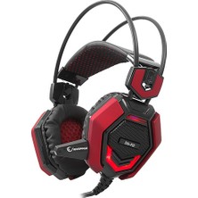  siyah-kırmızı gaming baş üstü kulaklık sn-r5