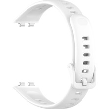 Caseonn Huawei Band 11 Pro Kordon Tam Korumalı Spor Silikon Kordon Kayış Beyaz