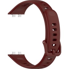Caseonn Huawei Band 11 Pro Kordon Tam Korumalı Spor Silikon Kordon Kayış Bordo