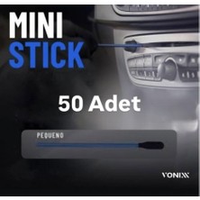 Vonixx Tıpo 4 - Pequendo Temizlik ve Detaylandırma Için Mini Sünger Uçlu Çubuk Seti – 50 Adet