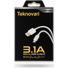 Micro & Typc-E & Lıghtning USB 1m Tpu Yalıtımlı Şarj Kablosu