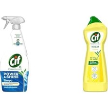 Skygo Cif Power Cleanboost Sprey Temizleyici Banyo Için Temizleyici ve Kireç Çözücü 750 Ml(4) Cif Krem Yüzey Temizleyici Limon Kokulu Yağ ve Kireç Sökücü Leke Çıkarıcı 750 Ml(1)