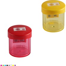 Ark Pratik Çöp Hazneli 2 Delikli Kalemtraş Standart ve Jumbo Uyumlu Karışık Renk 3 Adet