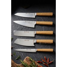 Castle Elite Serisi Mutfak Bıçak Seti Et Ekmek Sebze Salata Fileto Şef Bıçağı 5 Li Set ( MFT-8654)