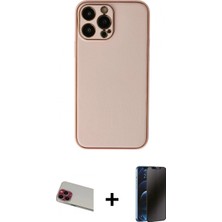 İlk El Grup Pilelistore™ iPhone 13 Pro Max Kılıf Yadigar Klasik - Siyah 3D Antistatik Hayalet Cam Ekran Koruyucu + Rainbow Kamera Lens Koruma Cam - Kı