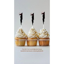 Harry Potter 1 Yaş Temalı Konsept Kürdanlı Cupcake Süsü Doğum Günü Süsü *20'li Kalın Kağıt