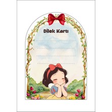 Pamuk Prenses Dilek Kartı 18'li *kalın Kağıt 8*12 cm