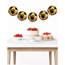 Futbol Tema Doğum Günü Parti Süs Banner 5 Figür