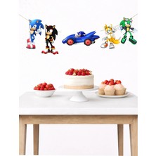 Kirpi Sonic Temalı Banner Parti ve Doğum Günü Süsü 5 Figür