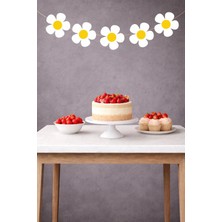 Papatya Banner Parti ve Doğum Günü Süsü 5 Figür 10 - 12 cm Arası