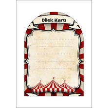 Sirk Hayvanları Dilek Kartı 18'li *kalın Kağıt 8*12 cm