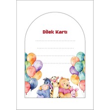 Ayı Winnie The Pooh Dilek Kartı 18'li *kalın Kağıt 8*12 cm