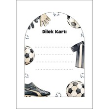 Futbol Dilek Kartı 18'li *kalın Kağıt 8*12 cm