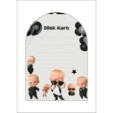 Patron Bebek Boss Baby Dilek Kartı 18'li *kalın Kağıt 8*12 cm