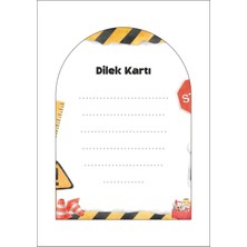Inşaat Dilek Kartı 18'li *kalın Kağıt 8*12 cm
