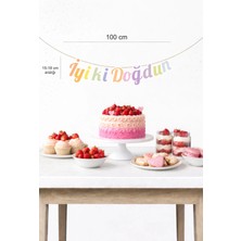 Iyi Ki Doğdun Pastel Renkte Duvar Banner Duvar Masa Süsü