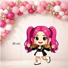 Kpop Demon Hunters Temalı Ayaklı Pano (38 Cm) Doğum Günü Süsü 300GR Kuşe Kağıt