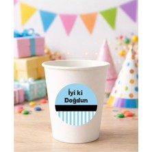 20 Adet 4 cm Patron Bebek Yuvarlak Happy Birthday Doğum Günün Kutlu Olsun Sticker Çıkartma Etiket