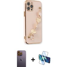 Pileli Store Pilelistore™ iPhone 12 Pro Max Kılıf Nova Işık Prime - Siyah 3D Antistatik Seramik Nano Ekran Koruyucu + Neon Fosforlu Kamera Lens - Sı