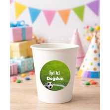 20 Adet 4 cm Futbol Yuvarlak Happy Birthday Doğum Günün Kutlu Olsun Sticker Çıkartma Etiket