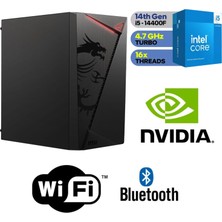 MSI Şafak-Ofis Pc Intel Core I5 14400F  32GB Ram Gt 4gb 500GB M.2 SSD 750W Win 11 Pro Wi-Fi Masaüstü Ofis ve Iş Bilgisayarı