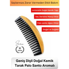 Svein #tarak El Yapımı Geniş Dişli Doğal Kemik Tarak Palo Santo Aromalı Antistatik Saç Bakım Tarağı Kıvırcık Dalgalı Saç Düğüm Açıcı Masaj Etkili Kompakt Sapsız Sağlıklı Parlak Görünüm