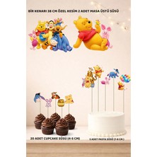 Winnie The Pooh Doğum Günü Süsü Seti - Pasta Süsü, Cupcake Süsü, Pano Masa Üstü Süsü