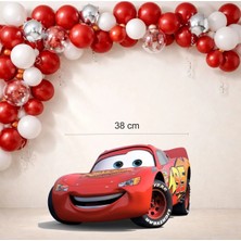 Arabalar Mc Queen Temalı Ayaklı Pano (38 Cm) Doğum Günü Süsü 300GR Kuşe Kağıt